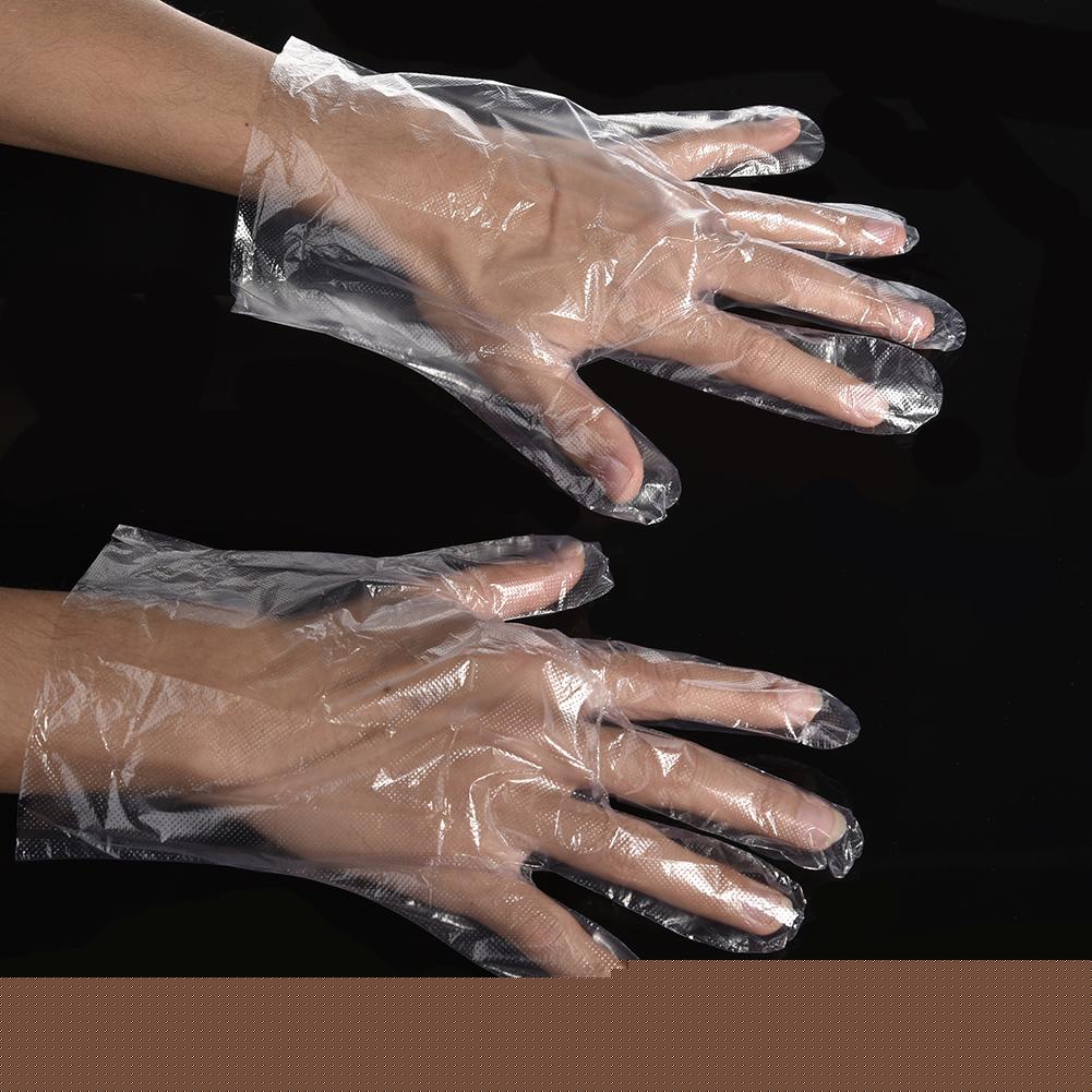 100 PCS Disposable Gloves Multipurpose Latex-Free Disposable PE for Kids Food-grade Protective Dinning Eating for BBQ Fruit