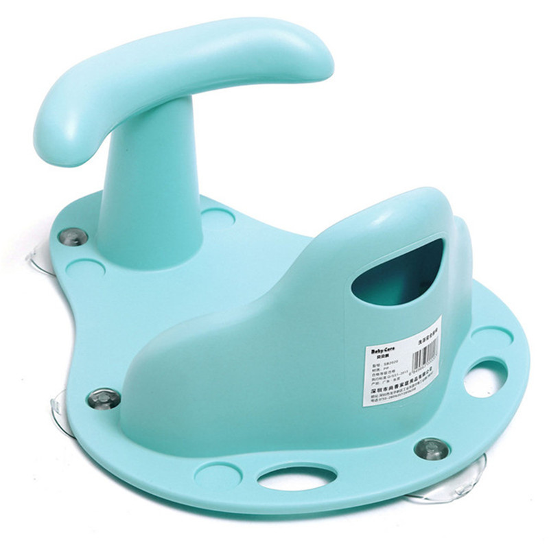 Asiento de bañera para bebé, almohadilla para bañera, silla de seguridad antideslizante, cuidado del bebé, asiento de baño, juguetes de lavado, cuatro colores, 37,5 cm: Azul
