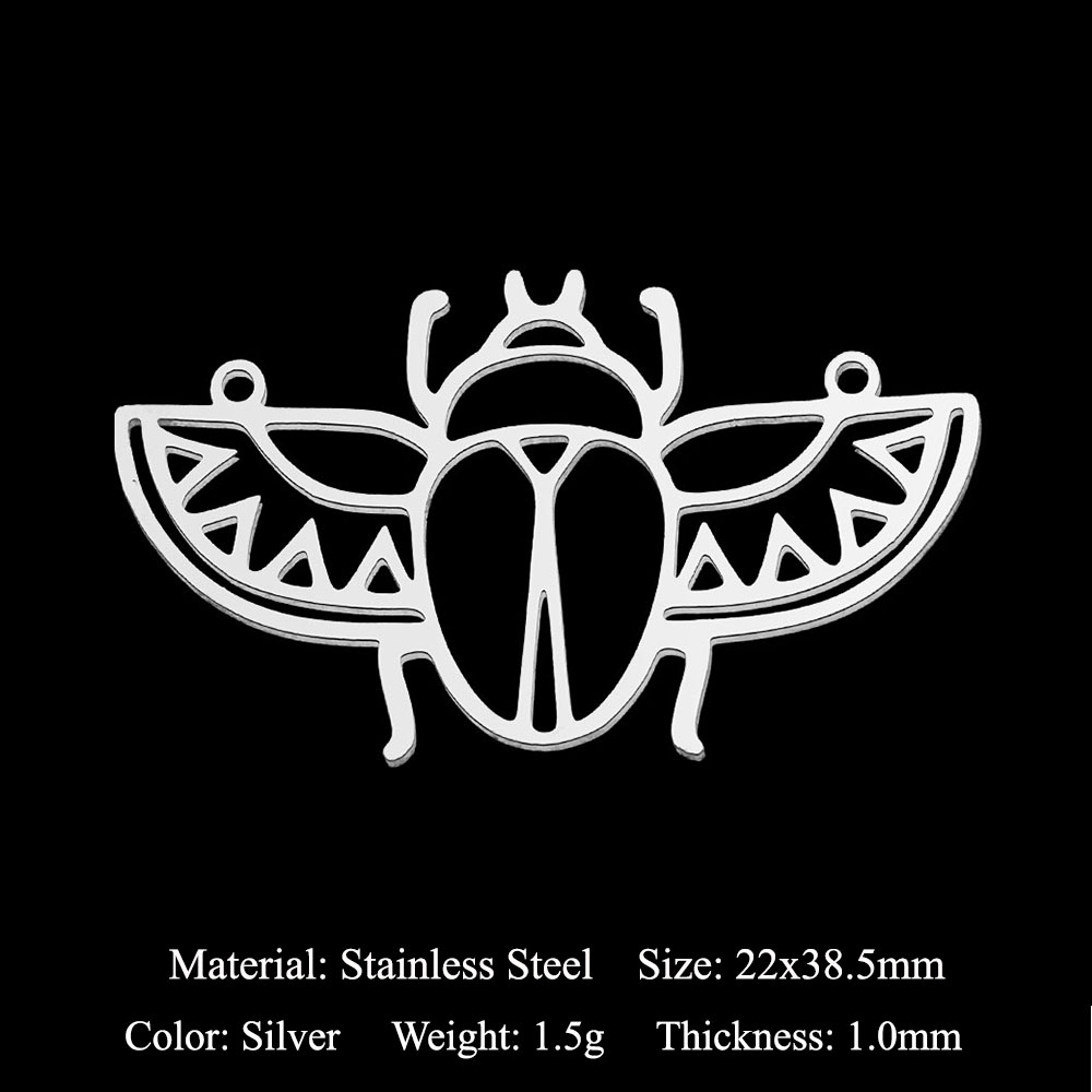 Rvs Geometrische Minimalistische Diy Earring Hanger Charms Angel Wing Ketting Maken Kat Chameleon Dolfijn: Goud-kleur