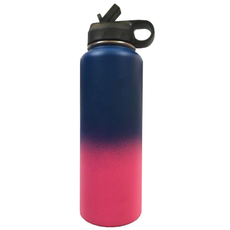 Neue Glaskolben Isolierte Edelstahl Wasser Flasche Breiten Mund Becher Reise Becher Kaffee Kühler mit Stroh Deckel 32/40 unzen vakuum fask: 32oz / mischen 3