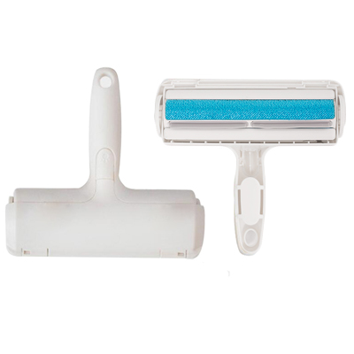 Épilateur de poils d'animaux à 2 voies, rouleau pour enlever les peluches, brosse pour chiens et chats, vêtements, tapis, brosse de nettoyage, rasoir: blue