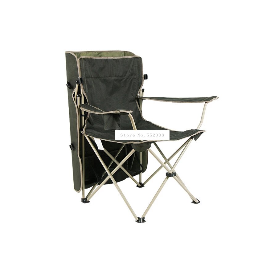 Bärbar fällbar fiskestol med solskydd oxford tyg stålrör strandstol ryggstöd hopfällbar picknick camping utomhus stol