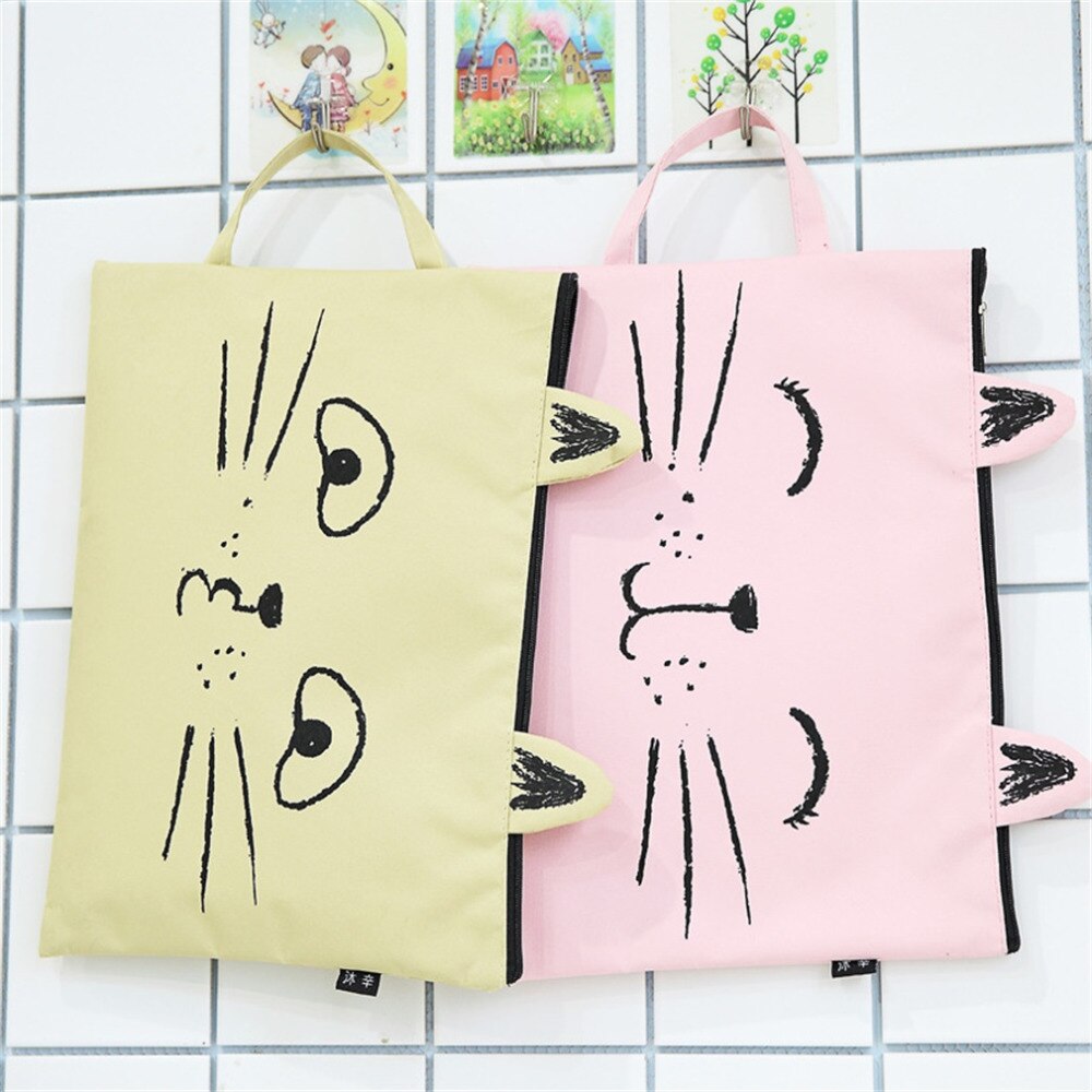 Katze Karikatur-aufbringen Kawali Japan Stil Frauen Fitnessstudio taschen Schwarz Kleine