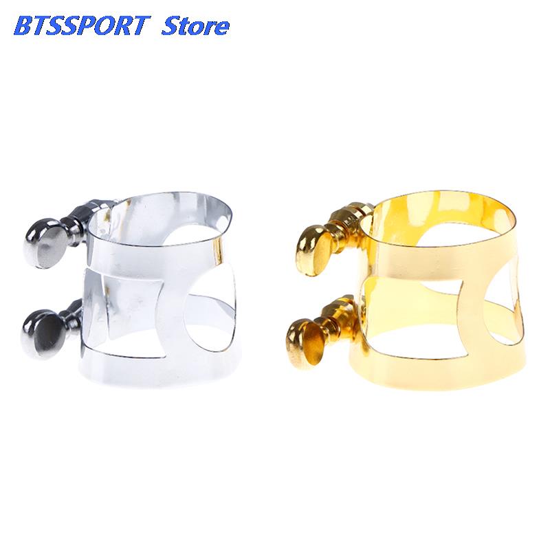 Munstycke klarinett ligatur clips fäste för klarinett delar metall guld & silver färg rostfritt stål munstycke skydd