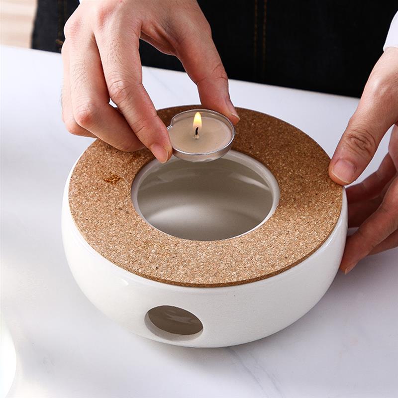 Klassieke Porselein Theepot Warmer Met Veilig Te Gebruiken Kurk Stand Voor Theepot Thee Warmer Met Kaars Kamer Theelichtje Eenvoudige Thee gereedschap