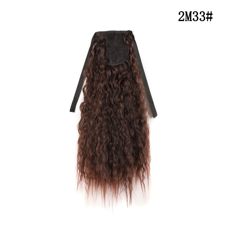 Synthetic Ponytail Wate Wave Long High Temperature Fiber Tie on Hair Extensions For Girls Party Clip in Hairpieces OLD STREET: 168-2M33 / 3 pcs