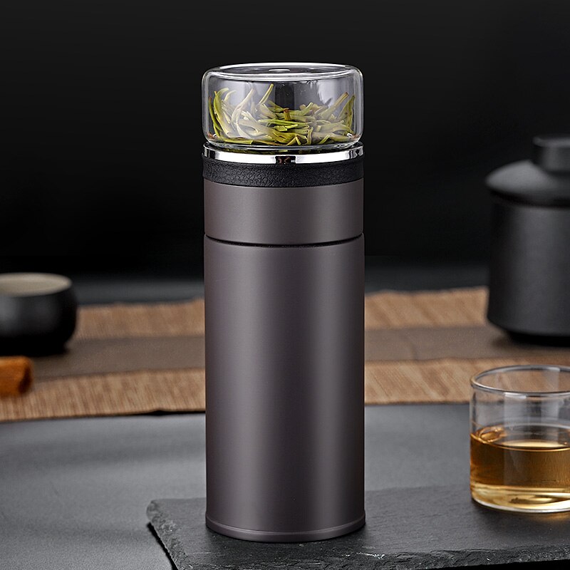 Guang yi termosflaske te filter med te adskillelse filter infusions termos krus vakuum kolbe flaske forretningsmand 550ml