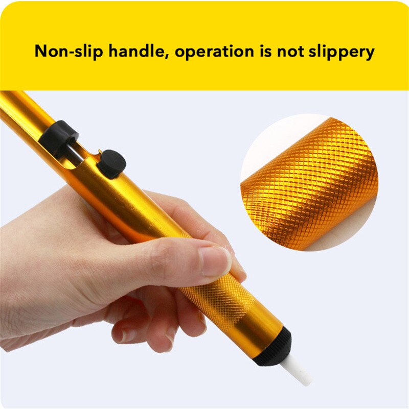 Aluminum Desoldering Metal Solder Sucker Pen Desolder High Efficiency Removal Vacuum Soldering Desolder Hand Welding Tools