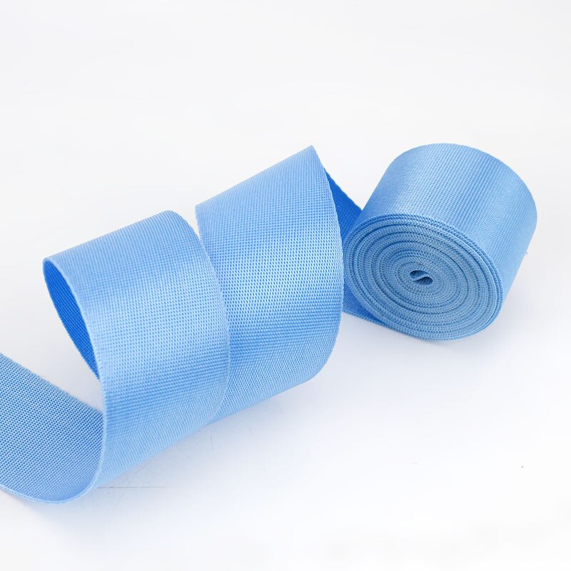 5M 0.7Mm Dikke 25Mm Polyester Nylon Spanbanden Lint Band Outdoor Rugzak Tas Strap Diy Halsband Knapsacktapes bias Binding: SkyBlue