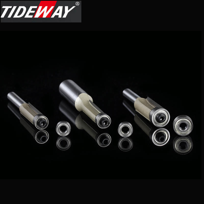 Tideway lagerstaal voor houtbewerking, trimbit 1/4 1/2 lager voor rechte frees, cnc-gereedschapsaccessoires