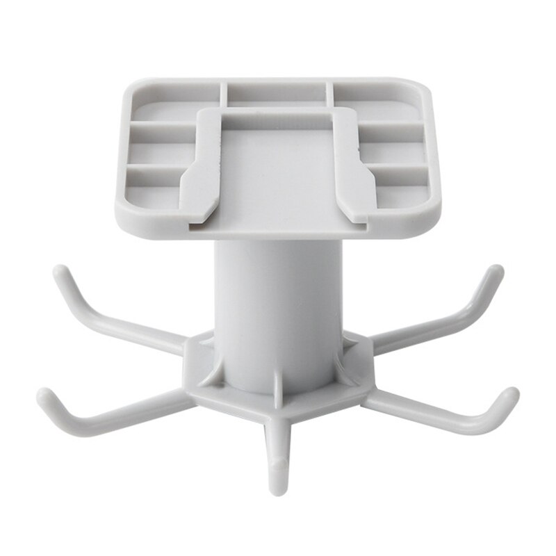 Sous étagère 360 ° rotation support de crochet mural plat étendoir armoires de cuisine étagère de rangement multi-usages crochets maison stockage: Gray