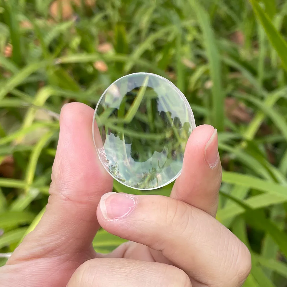 30 36 40 50 MM Biconvex Lens FL 60 70 75 100 MM White Glass Magnifying Lens Optical Double Convex Magnifier