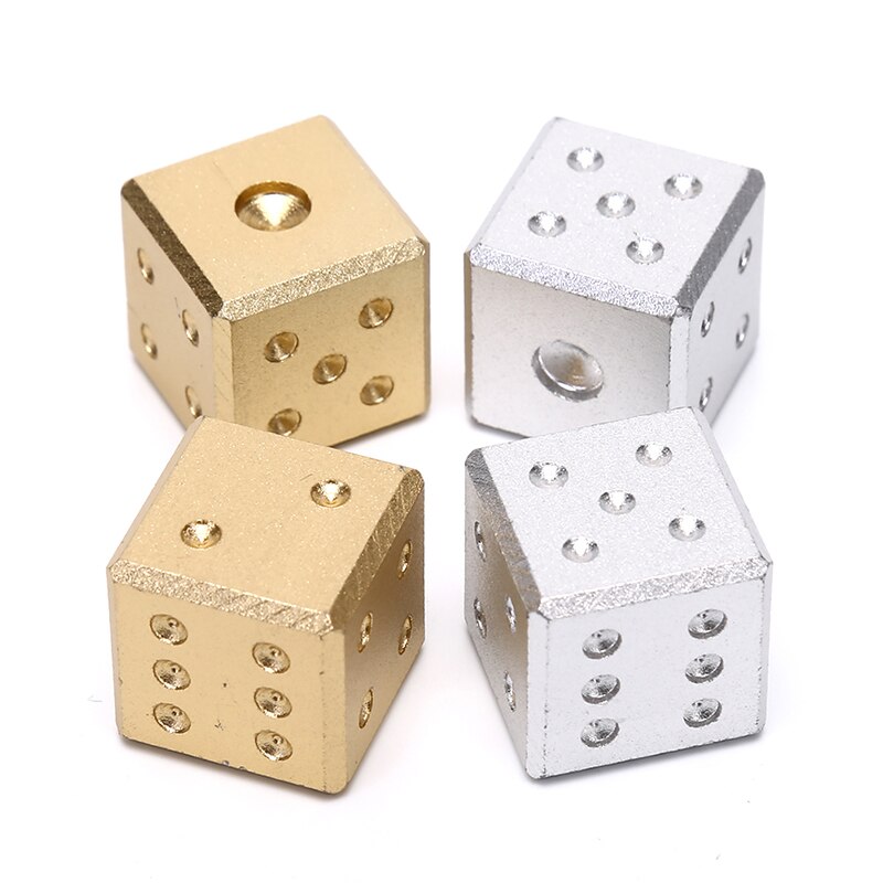 16mm Metal Dice Gold/Silver Pure Color Aluminum Club Bar Drinking Playing Game Tool