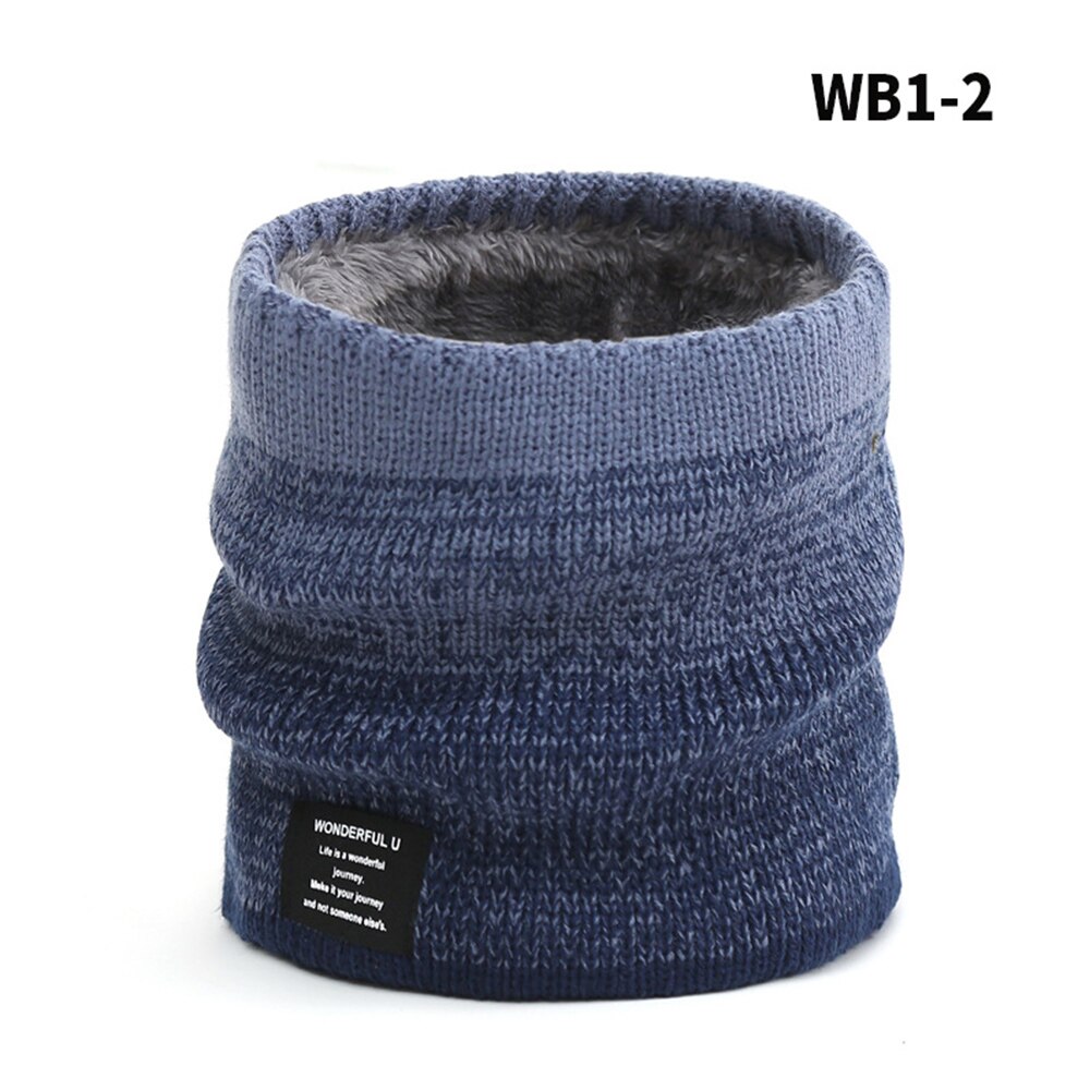Mode Vrouwen Mannen Gebreide Sjaal Effen Winter Dikke Fluwelen Snood Sjaals Lady Warm Unisex Nek Sjaals Ring: 02