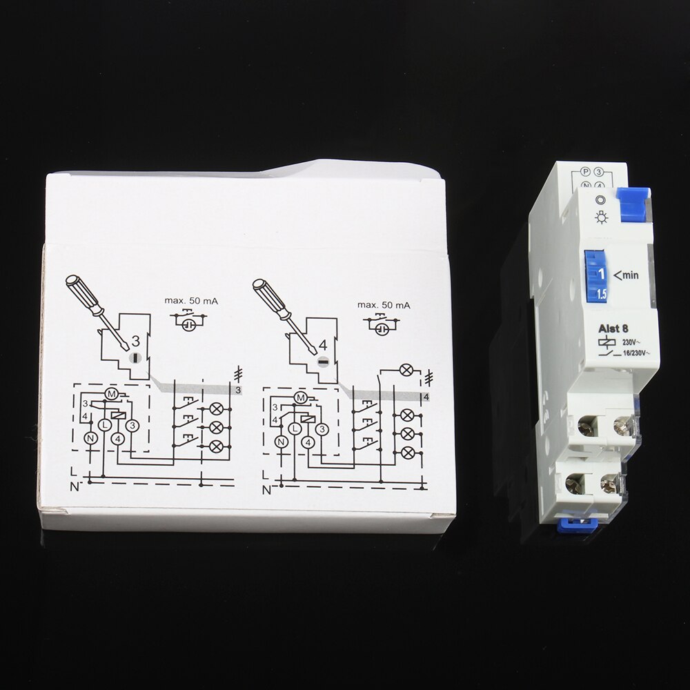 Alst 8 (e8) e8 trappljus tidbrytare timer styrenhet 16a 220v bra 1-7 minuter 1 to 7 minuter timer