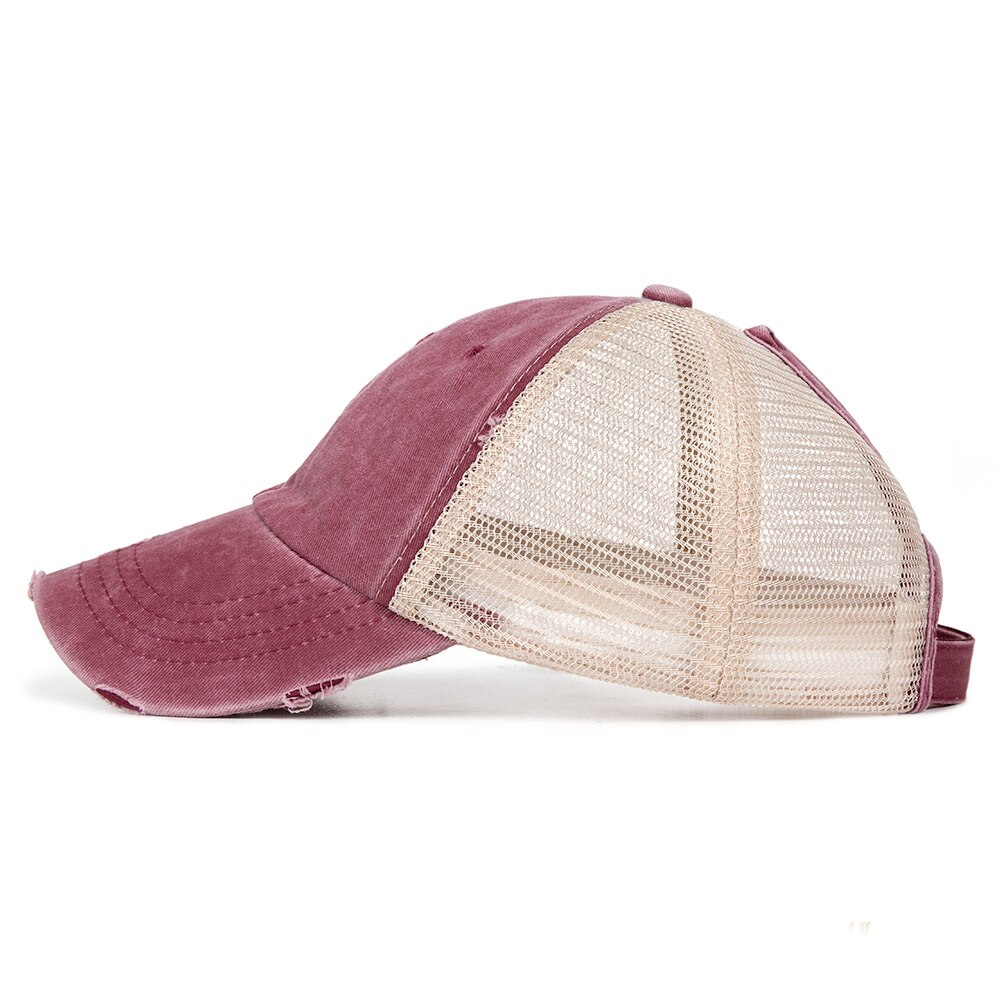 Truenjoy sommer kvinder mesh hestehale baseball cap snapback kasketter til kvindelig sport hat dame ben gorras