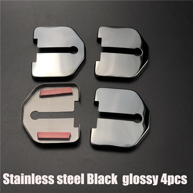 4pcs/lot Car Door Lock Anti Rust Protection Cover For For Volvo S80L S40 S60 V60 C30 XC60 For Land Rove Evoque Freelander 2: Steel 4pcs Black