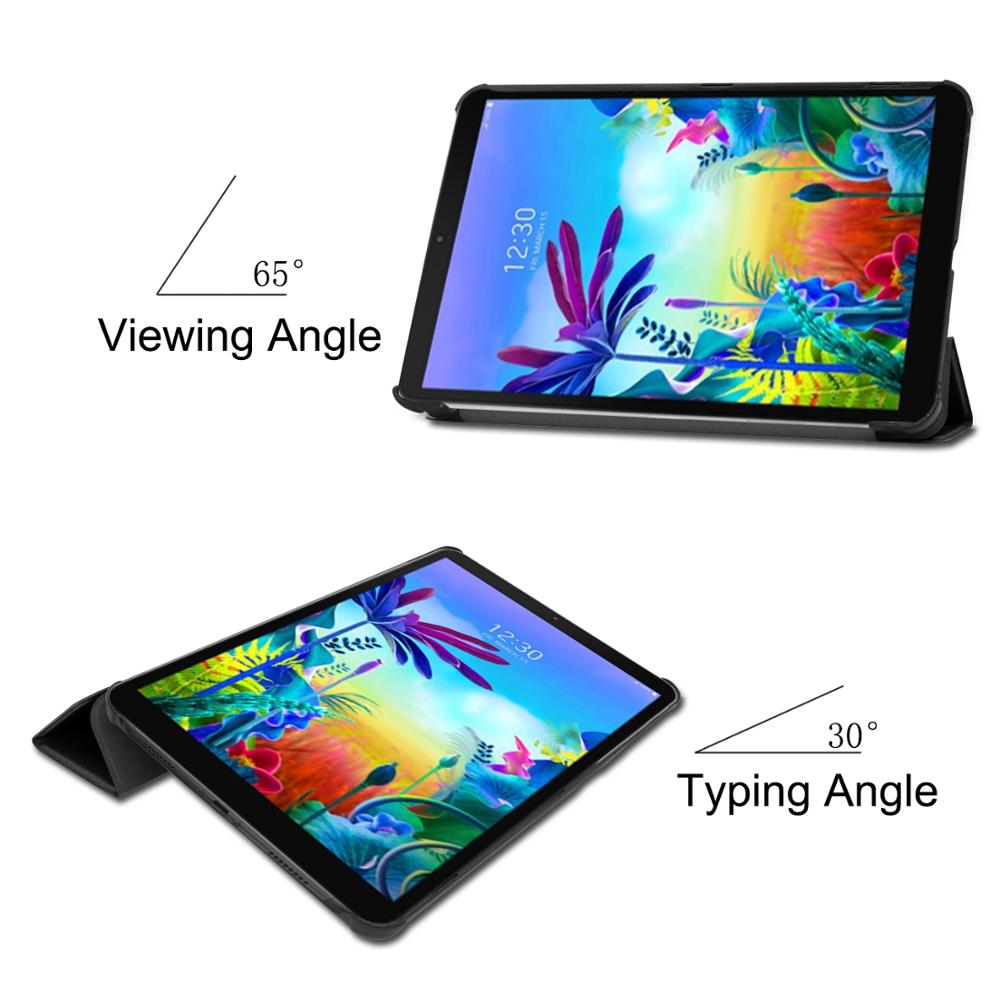 Skrzynki pokrywa dla LG G Pad 5 10.1 cala magnes odwróć PU skórzany tył stojak Capa Funda Coque + rysik