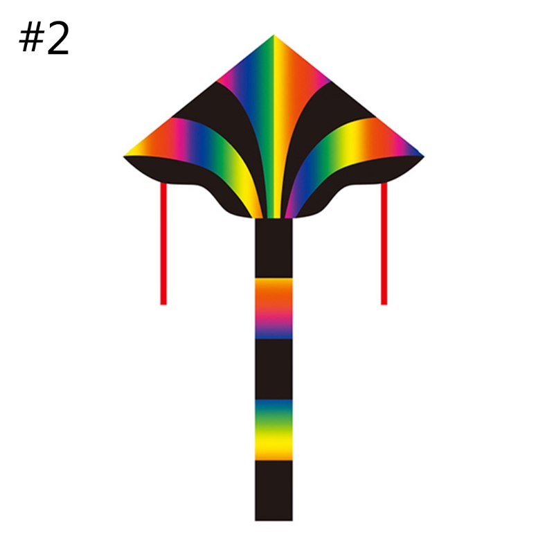 Super Large Delta Kite Single Line Handle Kite Flying Long Tail Easy to Fly For Kids Adults Beginners Outdoor Activities: B