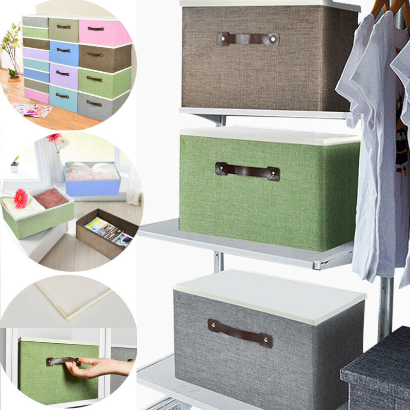 1PC Foldable Fabric Storage Cube Box 33x23x22cm Drawer Toys/Books/Clothes Organiser DIY AU Stackable Storage Box
