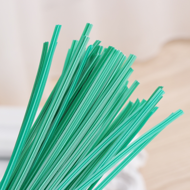 100 Pcs Tuin Gecoat Twist Draad String Tie Plant Ondersteuning Plastic Band Cables-M20