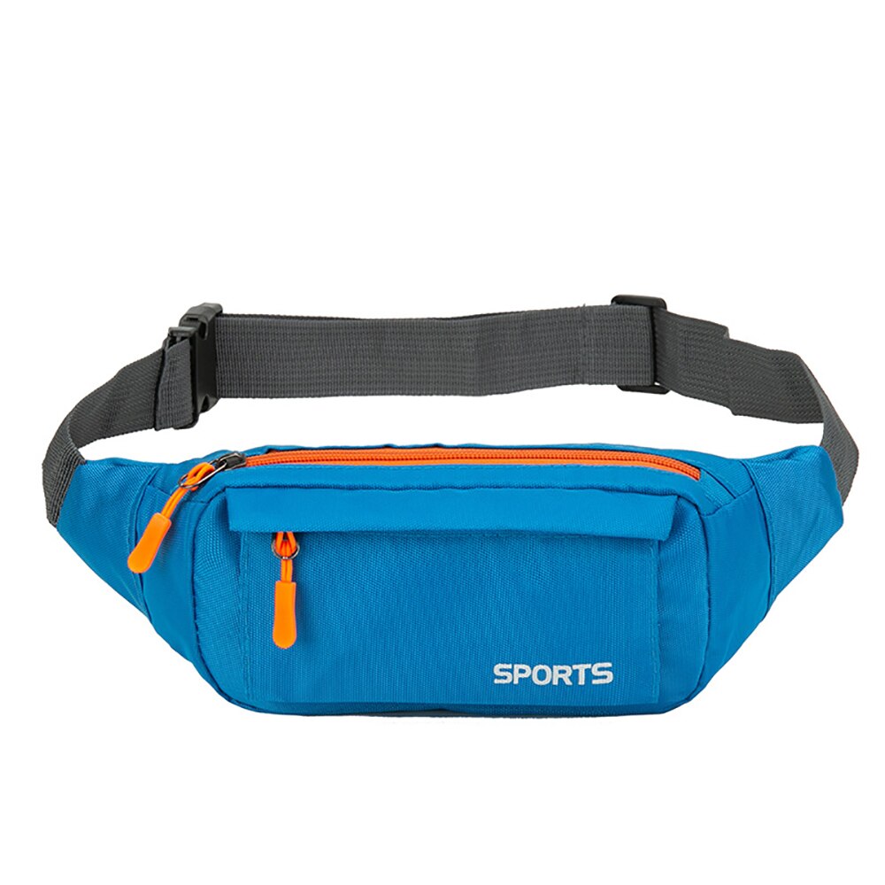 Waterdicht Taille Verpakking Vrouwen Sport Running Taille Tas Voor Mannen Mobiele Telefoon Houder Riem Tas Gym Fitness Reizen Pouch Borst tassen: Sky Blue