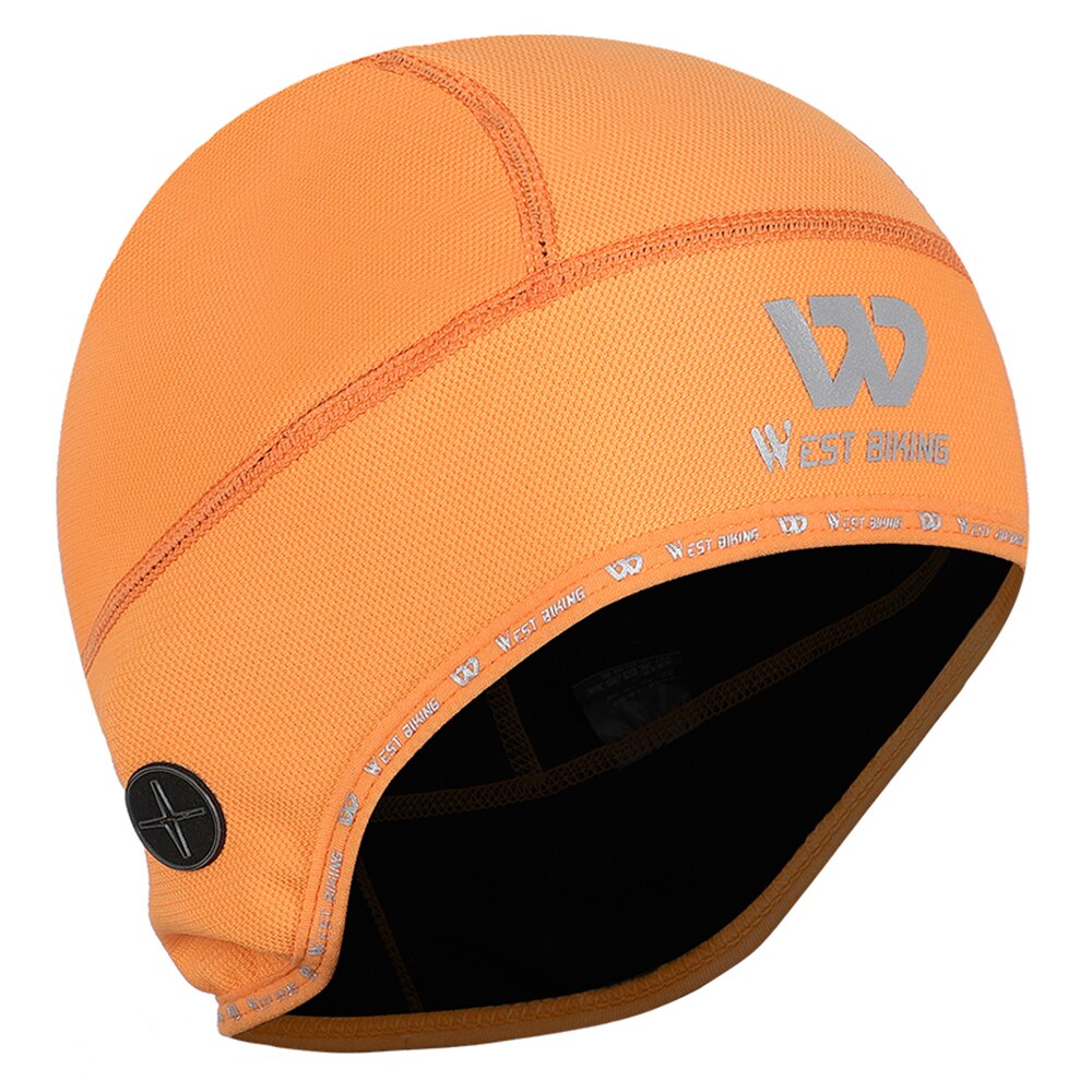 Winter Outdoor Fleece Beanie Warm Cap Helm Voering Winddicht Thermische Cap Voor Wandelen Paardrijden Klimmen Fietsen Schaatsen Running Hoed: Oranje