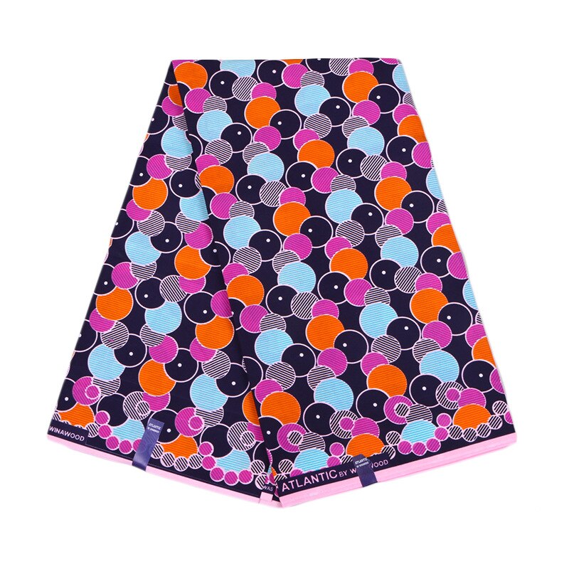 Afrikansk polyester voks print stof ankara bintareal voks afrikansk stof til festkjole: 6 yards / 2