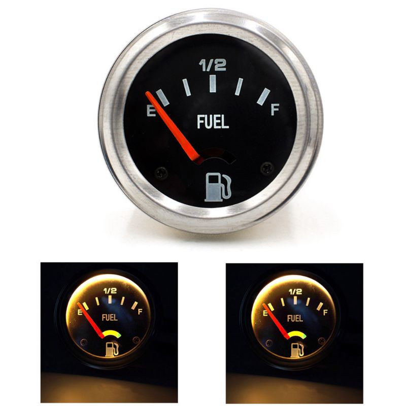 1 pieza 2 "52mm cc 12V indicador de nivel de combustible mecánico para coche vehículo medidor E-1/2-F indicador de nivel de combustible Accesorios