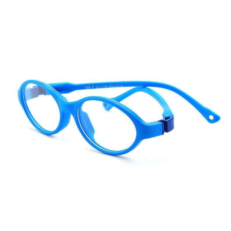 AIMISUV Unisex TR90 Flexible ultraligero montura gafas infantiles Rosa óptico silicona transparente gafas de los niños UV400: C9Royal Blue