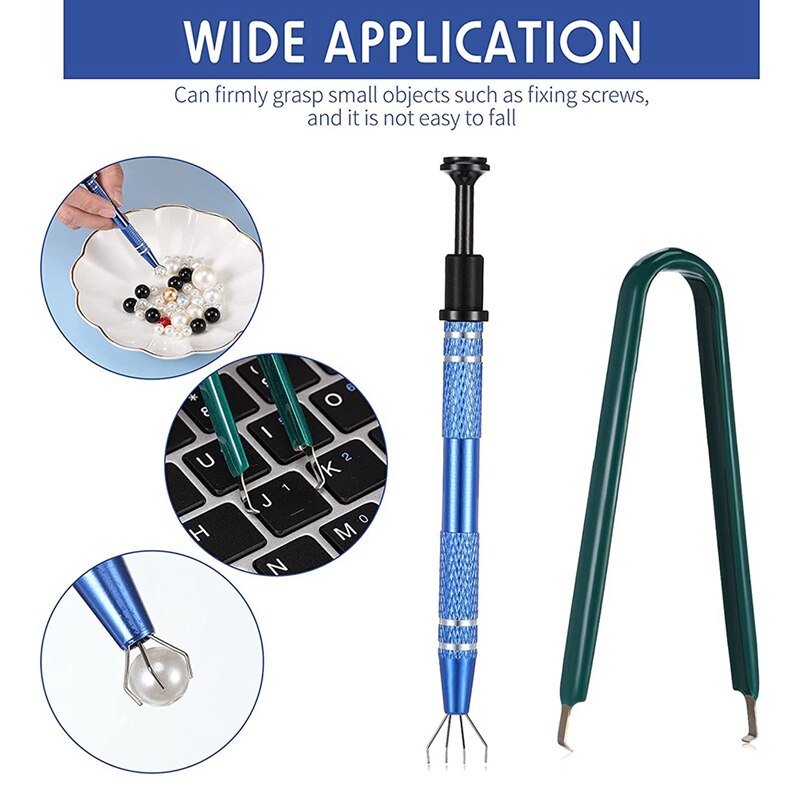 4 Pcs Ic Chip Remover Tool Ic Plcc Chip Extractie Tool Extractor Puller 4-Klauw Gaffel Grabber Switch Test potlood Tool