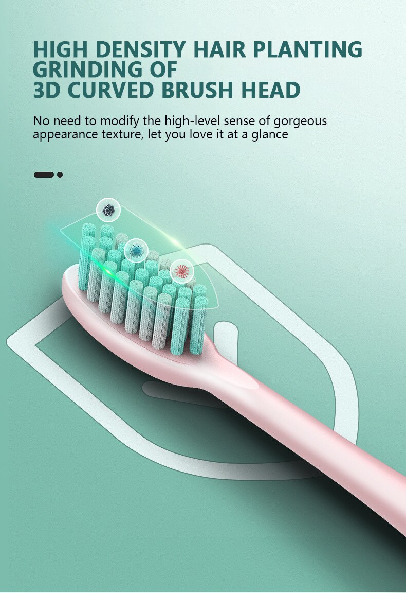 Brosse à dents ultrasonique puissante, Rechargeable par USB, pour adulte, électronique, lavable, facile à détendre,
