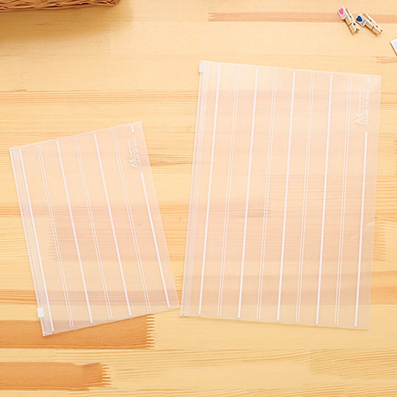Transparent PVC A4 A5 File Folder Desk Document Organizer Bag Office School Pencil Storage Case Stationery Supplies Stationery