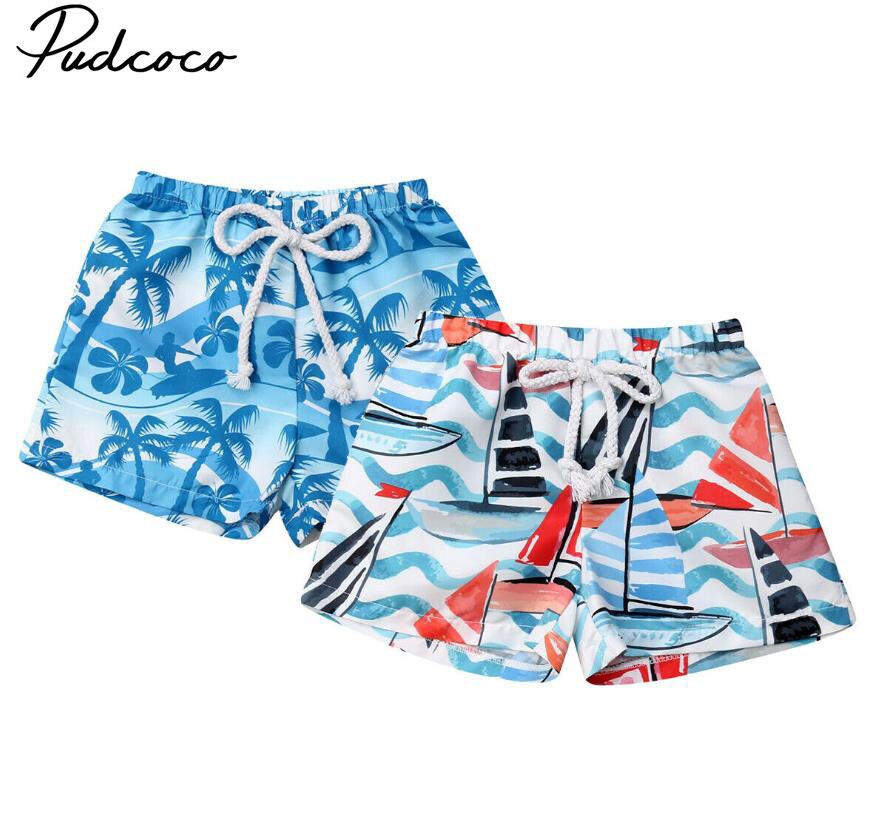 Pudcoco Pasgeboren 1-4Years Kid Baby Jongens Hawaiian Zwemmen Shorts Elastische Tailleband Shorts Zomer Strand Shorts