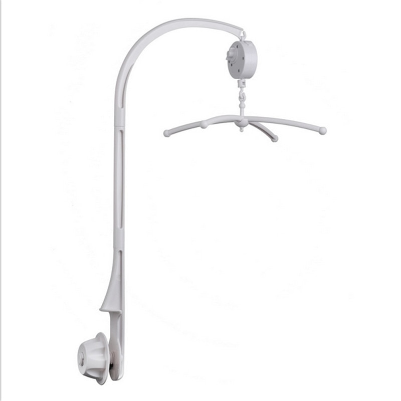 Pure White Baby Speelgoed Rammelaars Beugel Wieg Mobiele Bed Bbell Speelgoed Houder Arm Beugel