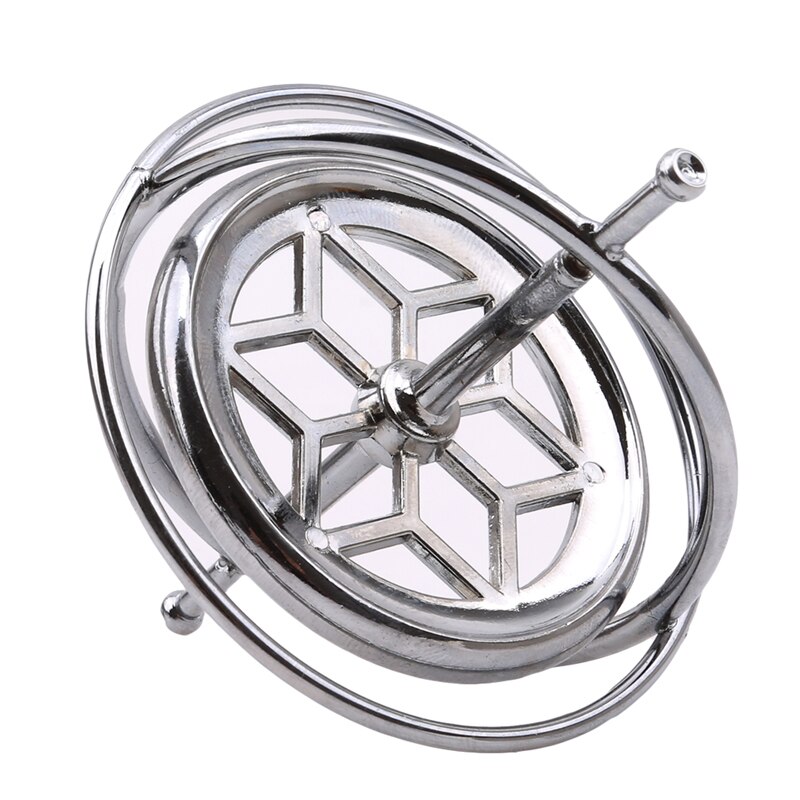 Metal Gyroscope Classic Traditional Educational Toys Magic Space Physics Science Teaching: siliver