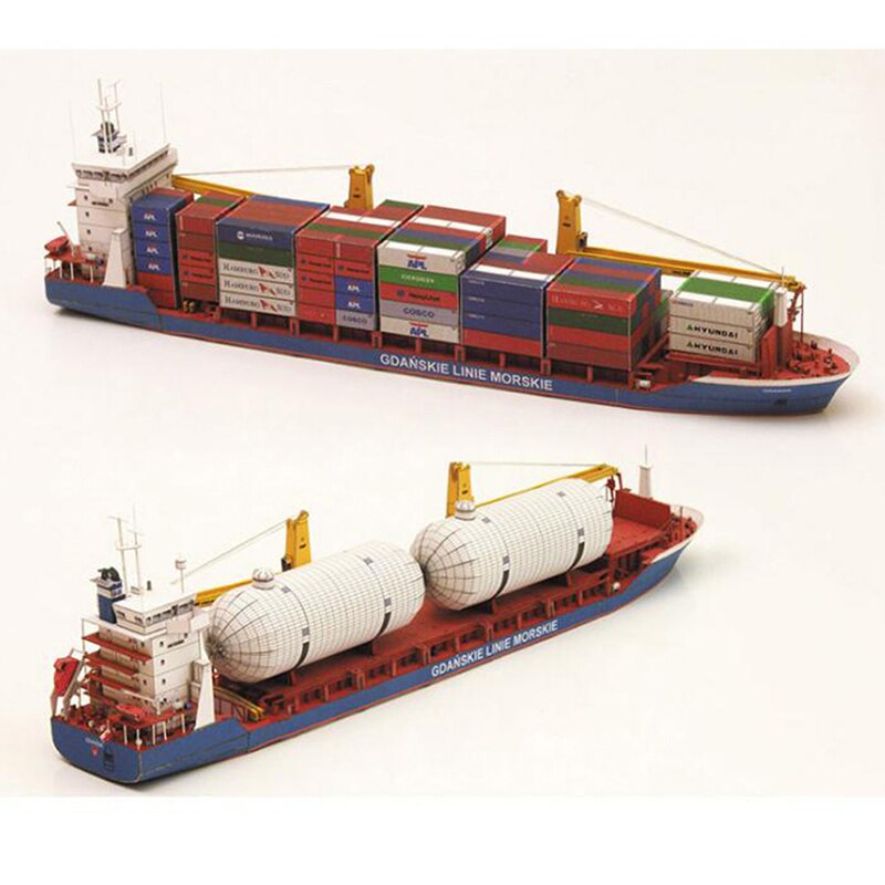 1:400 Gdansk Cargo Ship DIY Handcraft 3D Paper Card Model Sets