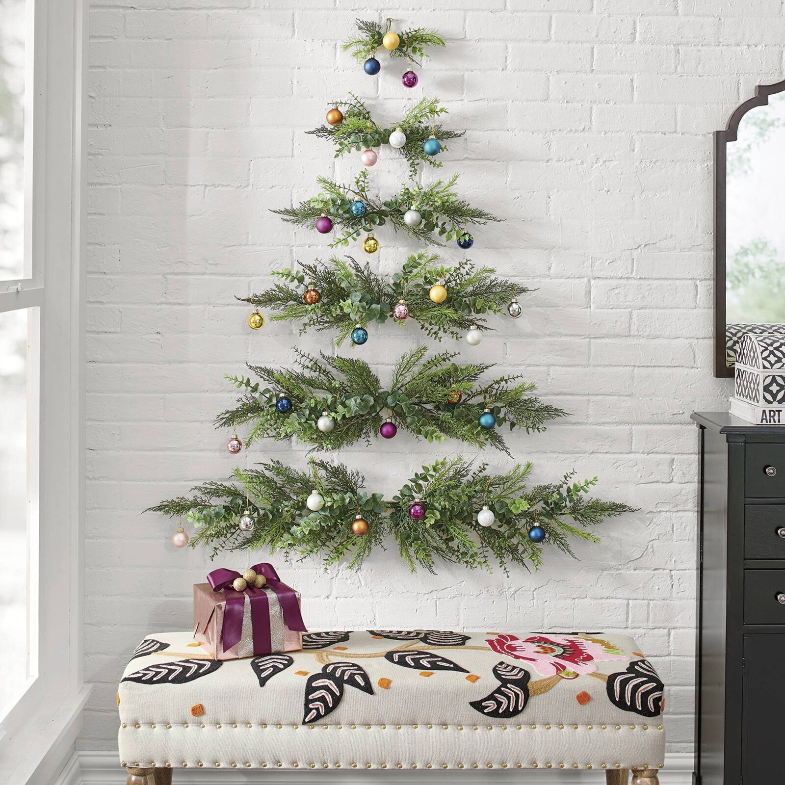 Mini arbre de noël pendentif mural tissu mural décoration petit sapin de noël
