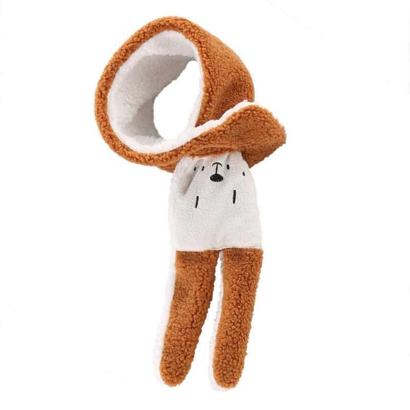 Bufanda cálida bebé niños invierno imitación piel de cordero otoño invierno cálido Collar chal bufandas Niños Accesorios para 0-3 años bebé: Beige