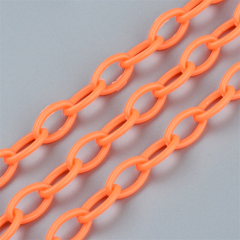 10pz Macaron catena creazione di gioielli accessori collana fatta a mano braccialetto corda catena di plastica colori isolati risultati dei gioielli: Arancione