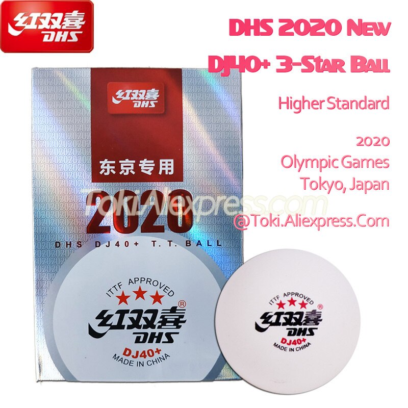 DHS DJ40+ WTT 3-Star Table Tennis Balls - 5 Packs (30 Balls Total) - White