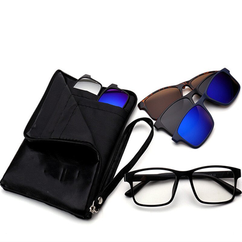 OEYEYEO 6-in-1 Magnet Sonnenbrillen Clip Brille Rahmen Für Männer Und Frauen Allgemeine -Trend Myopie Optische rahmen
