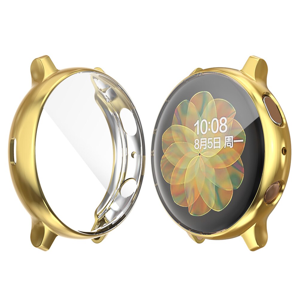 360 slim ur cover til samsung galaxy watch active 2 40/44mm blød klar tpu skærmbeskytter til galaxy active 2 40mm 44mm: Guld / For aktiv 2 - 40mm