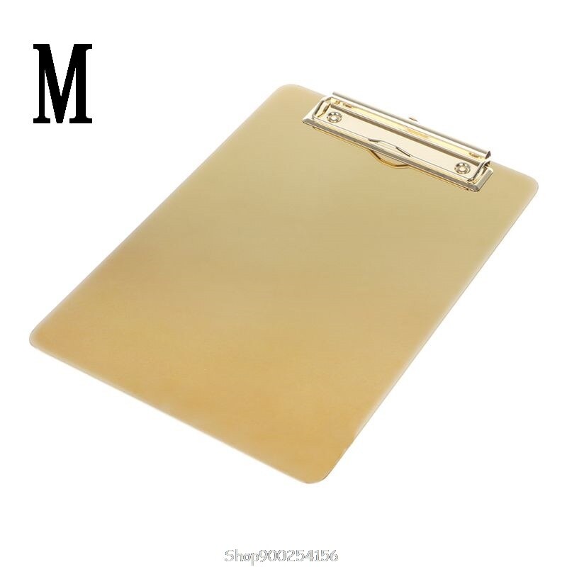 Metal Clipboard Writing Pad File Folders Document Holder Desk Storage School Office Stationery Supply 3 Sizes D07 20: Yellow