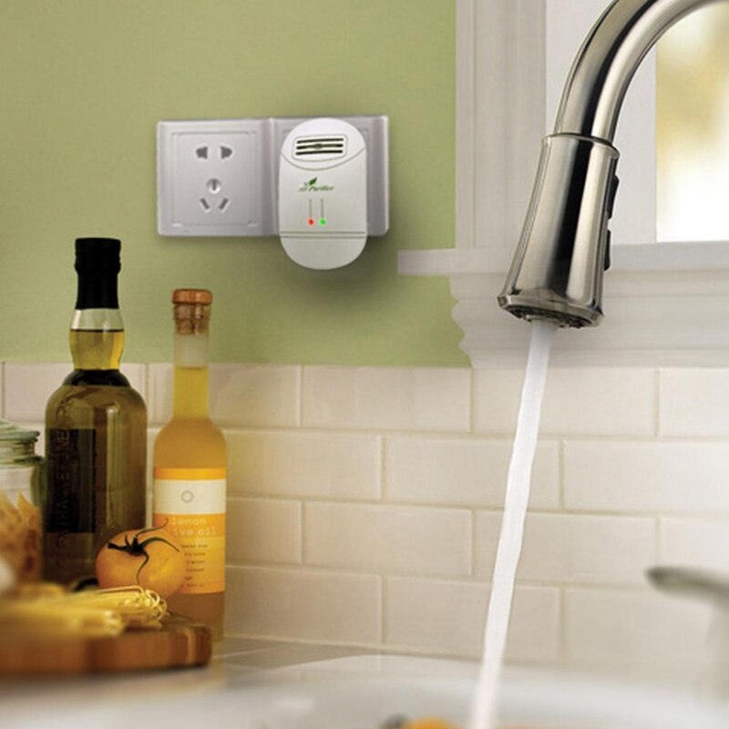 Purificador de aire ionizador 2X para el hogar generador de iones negativos limpiador de aire eliminación de formaldehído Purificación de polvo de humo-enchufe estadounidense