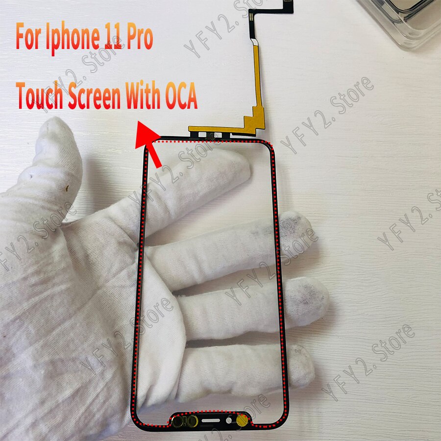 (Tout ios Pass)1 pièces/5 pièces pour Apple iPhone X Xsmax pas de soudure écran tactile + Oca numériseur avant lentille en verre panneau extérieur Flex