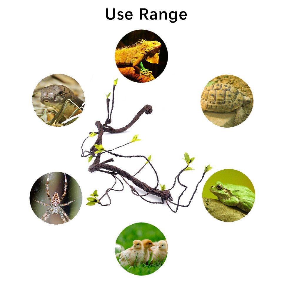 WF-2 Reptil Haustiere flexibel Klettern Lebensraum Reben für Eidechsen Frösche Schlangen Reptilien Haustier Liefert Reptilien Terrarium Dekoration