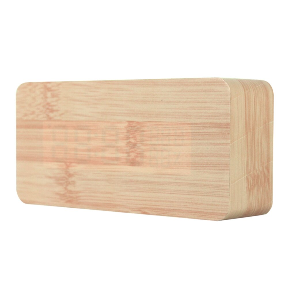 Desk Clock Wood Clock LED Wooden Digital Alarm Clock Displays Time Date And Temperature for Kid Home Office Heavy Sleepers