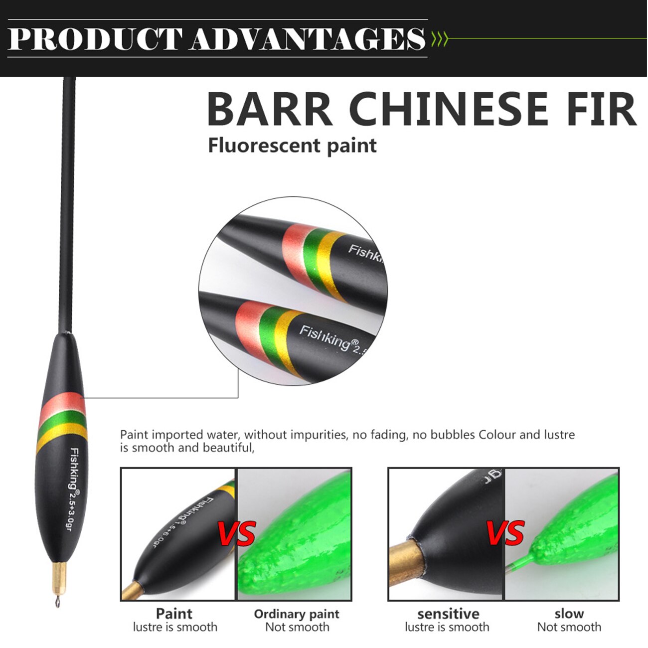 5Pcs Fishing Bobbers Balsa Float Cork Vertical Buoy Fishing Float for Carp Fishing Tackle Accessories