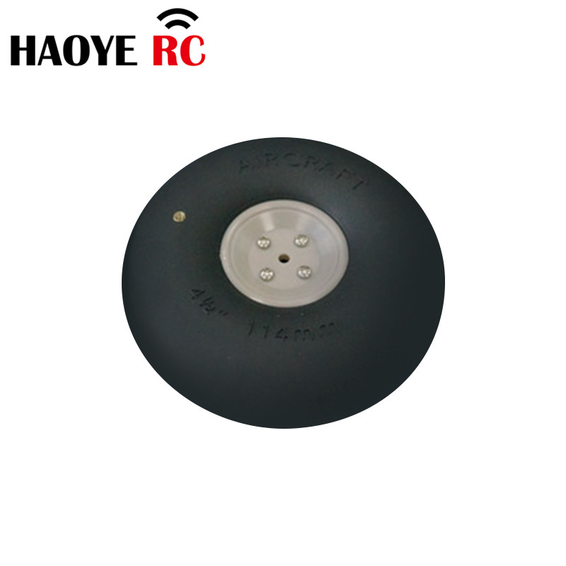 Ruote pneumatiche per aerei Haoye 1PC 4/4.5/5/5.5 pollici ruota gonfiabile del carrello di atterraggio per accessori di ricambio per aereo RC: giallo